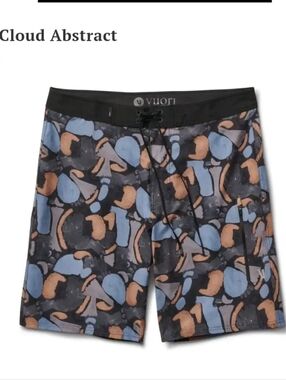Vuori Infinity Board short In Cloud Abstract Collab With Surfer Rob Machado